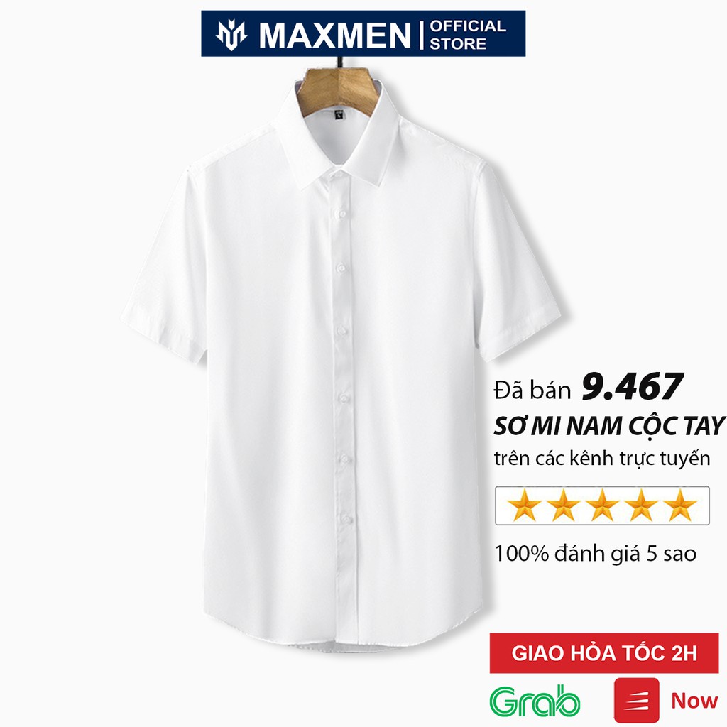 Sơ mi nam ngắn tay trắng công sở Hamino chất lụa cộc tay lỡ chất lụa mềm mại thoải mái form slimfit thời trang F | BigBuy360 - bigbuy360.vn