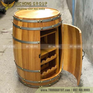 TỦ RƯỢU THÙNG GỖ SỒI TRANG TRÍ