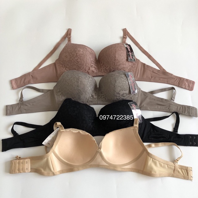 Áo ngực không gọng mút mỏng Sisterhood 7306 ren mềm nâng ngực size 34 đến size 36 hàng Thái lan