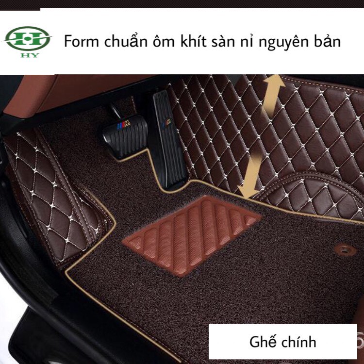 Thảm Trải Lót Sàn Ô Tô 6D Mitsubishi Attrage da PU Cao Cấp, Không Mùi, Chống Nước, Bảo Vệ Sàn Xe
