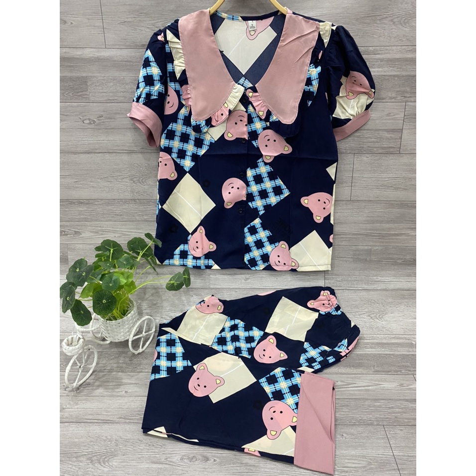 XÃ KHO Đồ bộ mặc ở nhà, bộ quần áo mango dài, pijama - AT sales