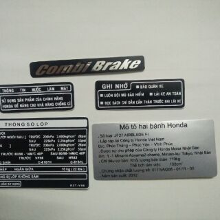 Bộ tem thông số Airbladee 2012 New