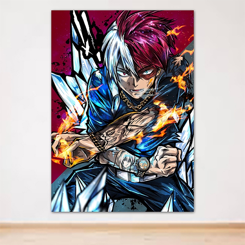 Tranh Dán Tường Áp Phích Anime My Hero Academia Decal Poster Trang Trí Phòng Ngủ Phòng Làm Việc Khổ A3