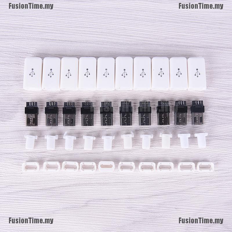 Set 10 Đầu Nối Micro Usb Diy Tiện Dụng