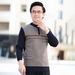 Áo Len Nam Trung Niên Tặng Bố Chất Đẹp Cổ Tròn Dài Tay DYACI