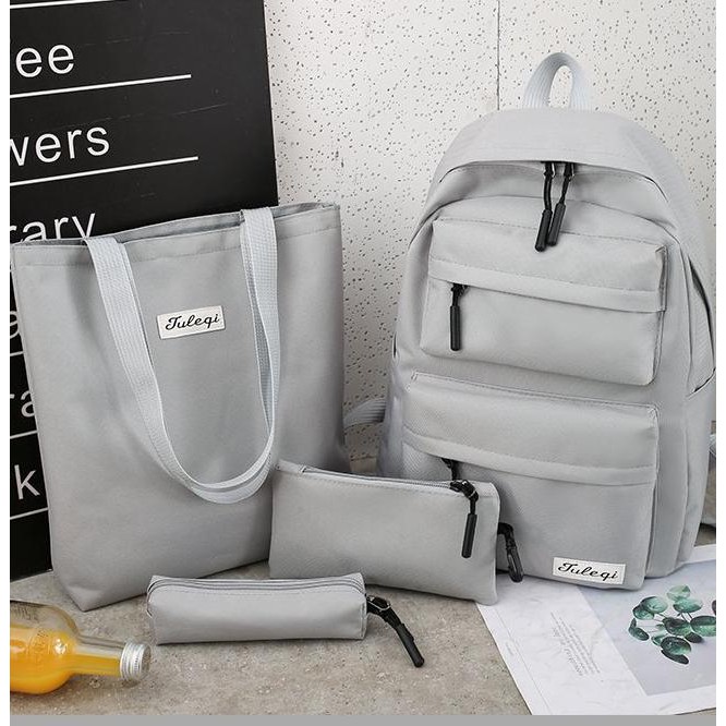 Set 4 Balo thời trang balo Đi Học,Balo Hot,Balo combo 4 món Xinh,Balo Đa Năng,Balo Da balo Kute, Balo Nu