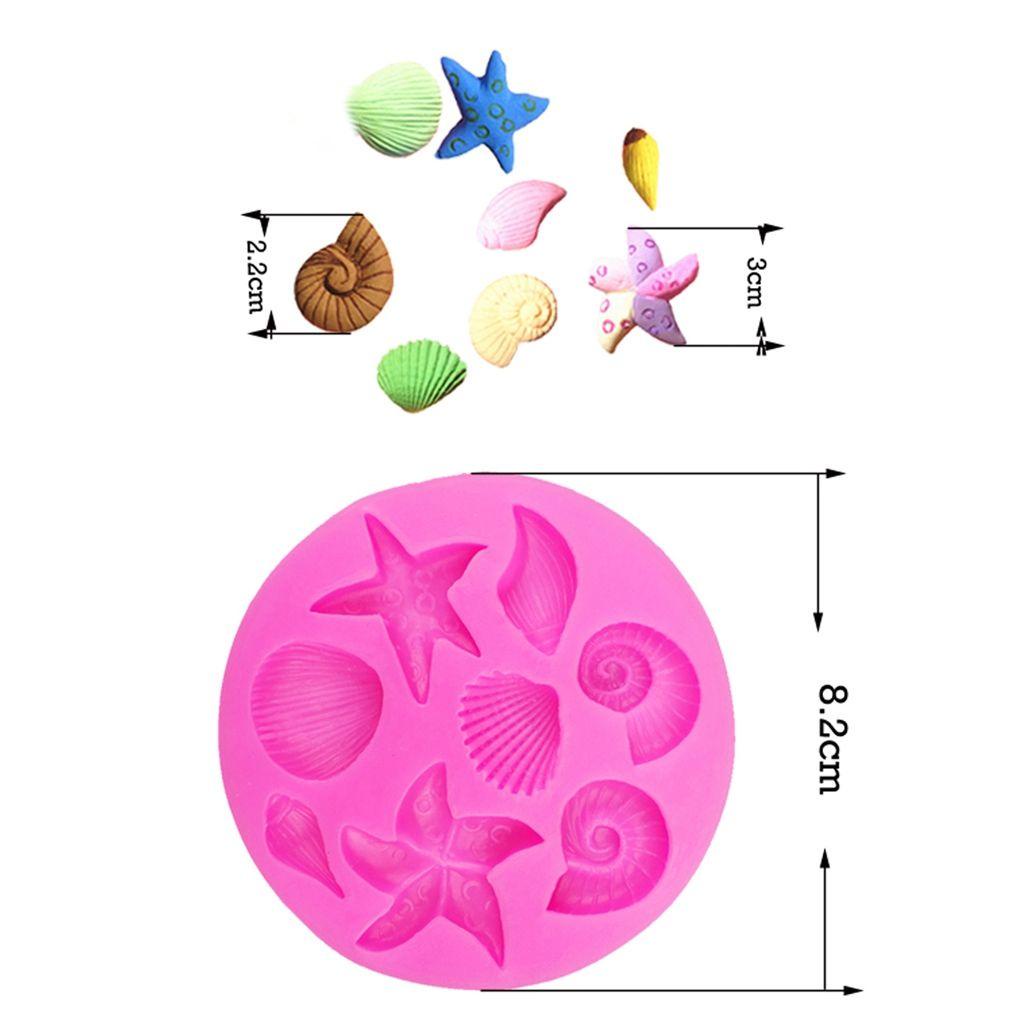 IVORY Khuôn Silicon Mềm Làm Bánh Hình Vỏ Sò 3D Sáng Tạo