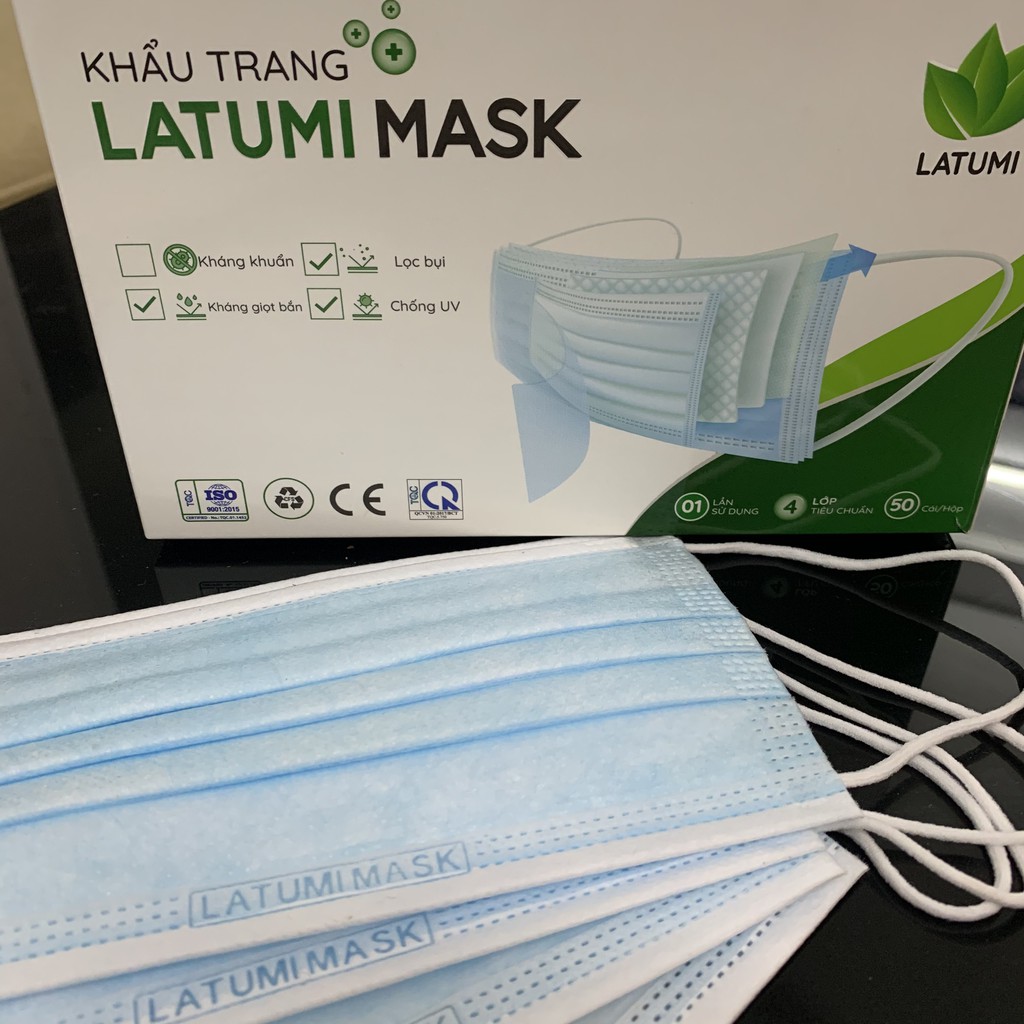  Khẩu Trang Y tế ⚜️LATUMI⚜️ Khẩu Trang 50 Chiếc Dày Dặn Kháng Khuẩn 99% | BigBuy360 - bigbuy360.vn