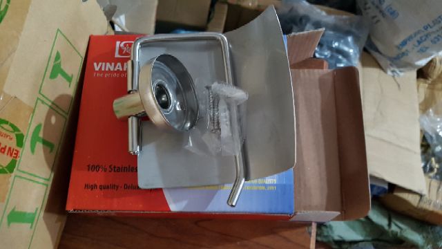 Hộp giấy , hộp đựng giấy vệ sinh kín VINAHASA bằng inox