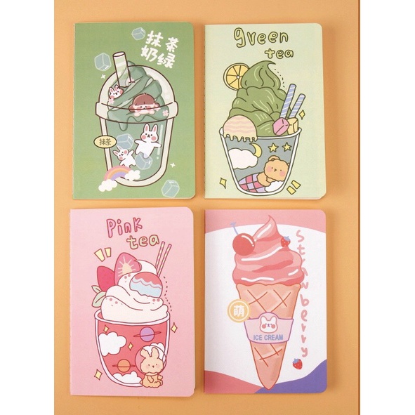 Set 4 Quyển Sổ Vở Cỡ A5 Nhiều Mẫu Siêu Xinh