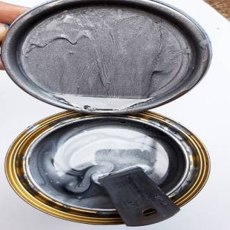 1 lạng màu bạc tự bóng 2k  hộp xích càng xe màu bạc đẹp mới không cần sơn dầu bóng