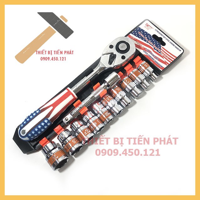 [GIÁ SỐC] Bộ Tuýp Khẩu 10 Món 1/2'' Cần Tự Động TAT Tặng Kèm Thanh Nối Dài 1/2  (BỘ ĐẦU TUÝP, BỘ ĐẦU KHẨU, BỘ ĐẦU CHỤP)