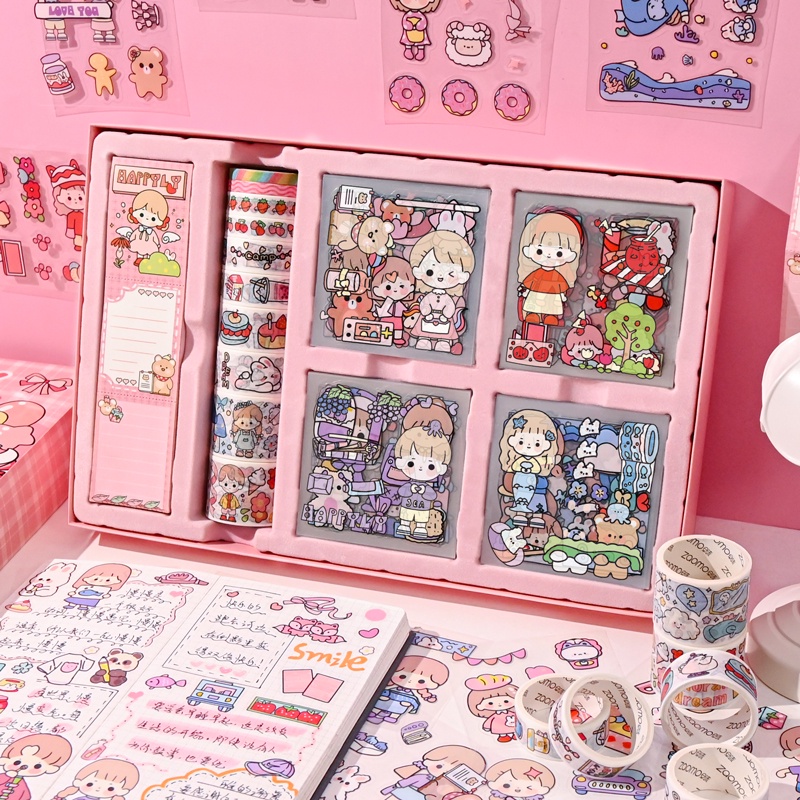 Hàng Mới Về Mới Cuộn Băng Keo Dán Trang Trí Sổ Tay Hình Trái Tim Dễ Thương DIY