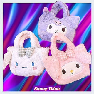 Túi xách đeo vai gấu bông mềm Sanrio 🧸Kuromi, Cinnamoroll, My Melody