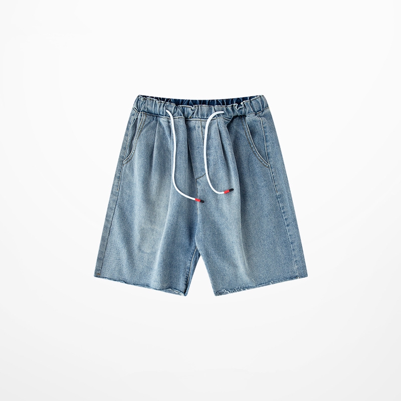 Quần short denim ống rộng phong cách năng động thoải mái dành cho nam