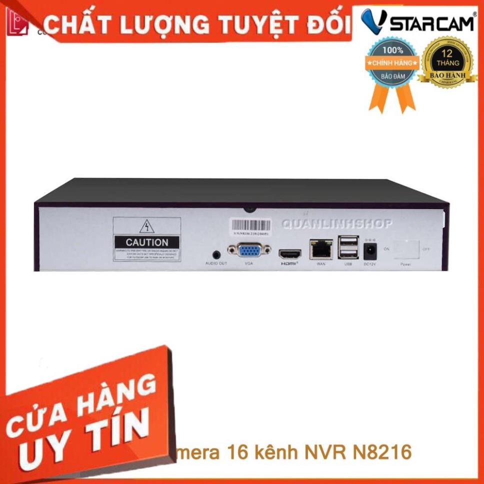 (giá khai trương) Đầu ghi hình camera IP 16 kênh Vstarcam N8216