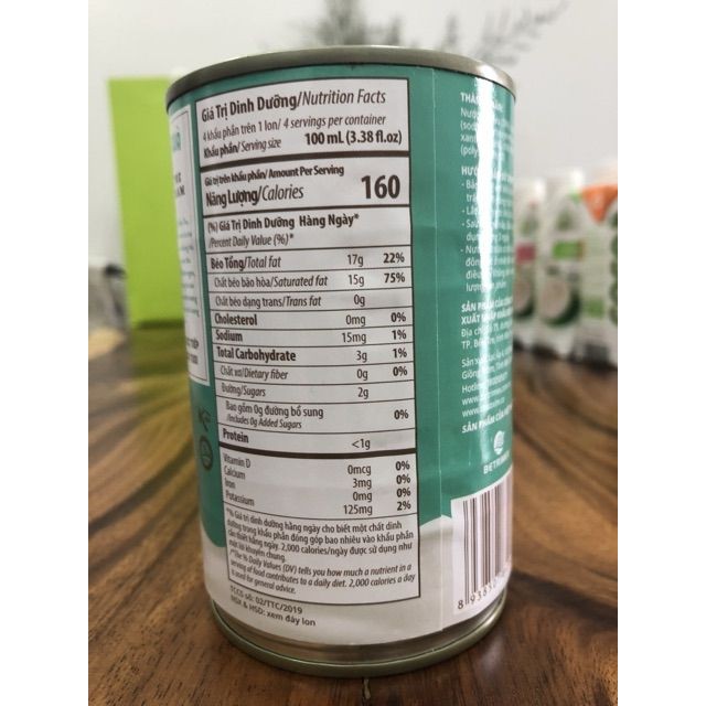 (Keto) Nước cốt dừa tươi Coco xim 400ml (uống ngay thơm ngon) - Healthy