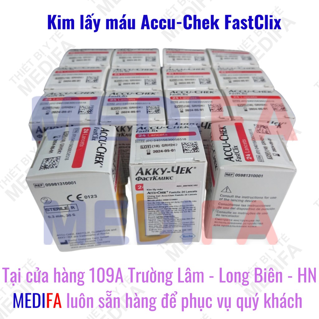 [Chính hãng] ✅ Accu-Chek FastClix 24 Kim (ĐỨC) - Kim lấy máu dùng cho máy Accu-Chek Performa và Accu-Chek Guide