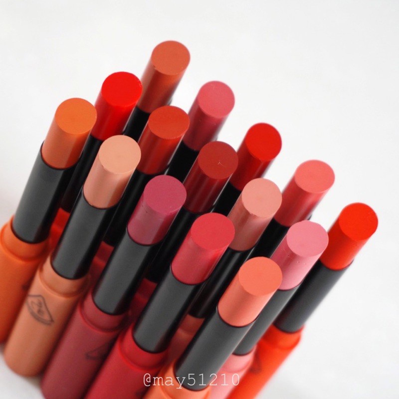 Son Thỏi 3CE Slim Velvet Lip Color Thỏi Tròn - 3.2g (Fluffy red - Plain - Gotta Sing - Cotton Up)