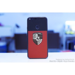 [ Hot_Sale ] Miếng dán skin da Google Pixel 2XL - 2 sọc ngang ghép logo Porsche - D02,03