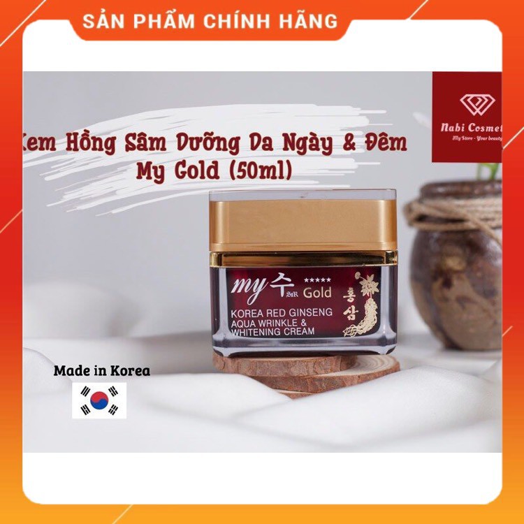 Kem dưỡng trắng da -Kem dưỡng da chiết xuất nhân Sâm Ngày và Đêm My Gold 50ml
