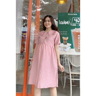 Đầm cổ sen BD cúc đôi
