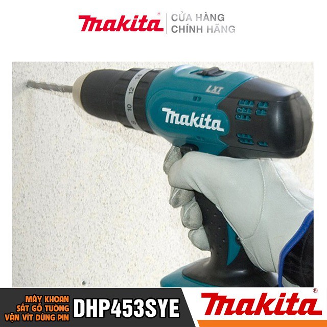 [Chính Hãng] Máy Khoan Bắt Vít Dùng Pin Makita DHP453SYE (18V-1.5AH), Bảo Hành Tại Các TTBH Toàn Quốc