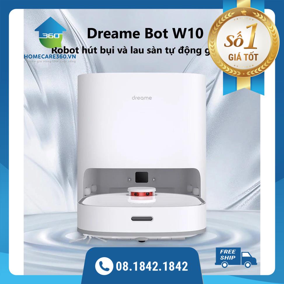 Robot Hút Bụi Lau Nhà Tự Giặt Giẻ Dreame Bot W10 Bản Quốc Tế Chính Hãng - Bảo Hành 12 tháng