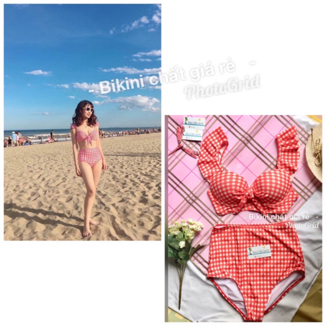 bikini đồ bơi nâng ngực cạp cao mút đút gọng cánh tiên hai mảnh giá rẻ đi biển JAMI - MD30