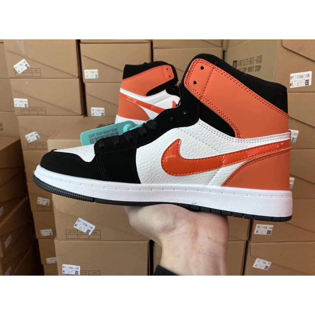 ( Tag+Bill+Fullbox) Giày AIR JORDAN 1 High Retro Cao Cổ Đen Cam Chất Đẹp Giá Rẻ [Freeship]