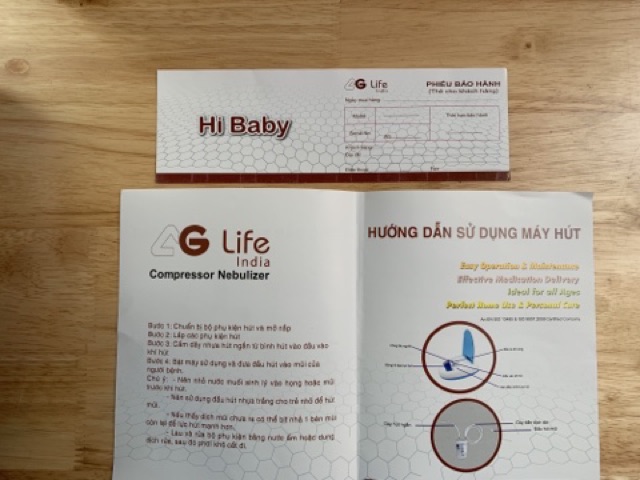 Máy Xông Hút Mũi Họng CAO CẤP 2in1 AG Life Cải Tiến 2020 Có Đồng Hồ Hiện Thị Điều Chỉnh Áp Lực Hút