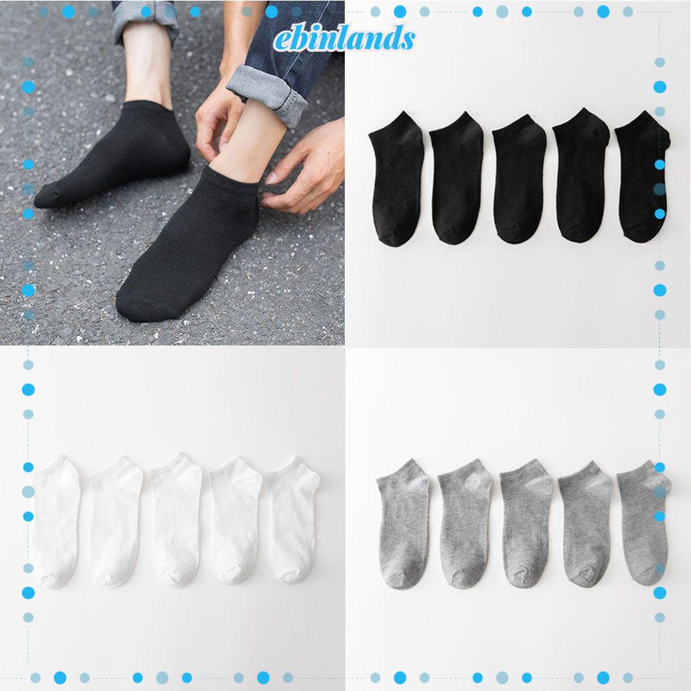 Túi 5 Đôi Vớ Cotton Co Giãn Dành Cho Tập Luyện Thể Thao