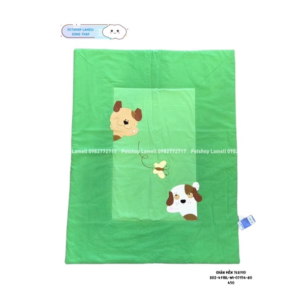 Mền PETSHOP cotton an toàn thoáng mát cho bé DOZ-411BL[ Ảnh Thật]