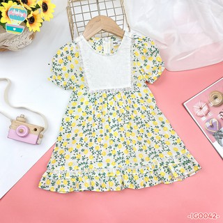 [25.6 GIẢM 40K ĐƠN 299K] Váy cho bé gái ILABY Váy hoa tiết voan hoa xinh [10IG00420421]