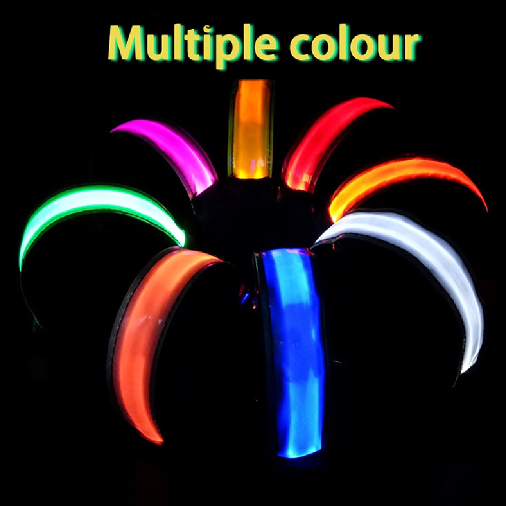 Băng Đeo Cánh Tay Có Đèn LED Phản Quang An Toàn Khi Chạy Bộ Ban Đêm