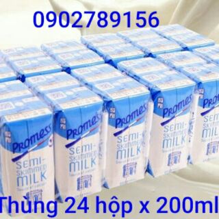 Date T5/2020. Sữa tươi tách béo Promess (Pháp), 24h x 200ml