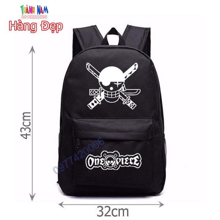 cặp luffy one piece, balo Đảo Hải Tặc, hàng đẹp - may 3 lớp