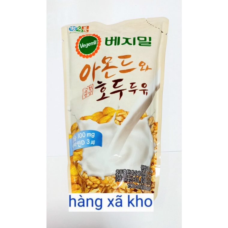 Thùng 15 gói X 200 ml sữa óc chó hạnh nhân đậu đen vegemil ,hsd .5/2024