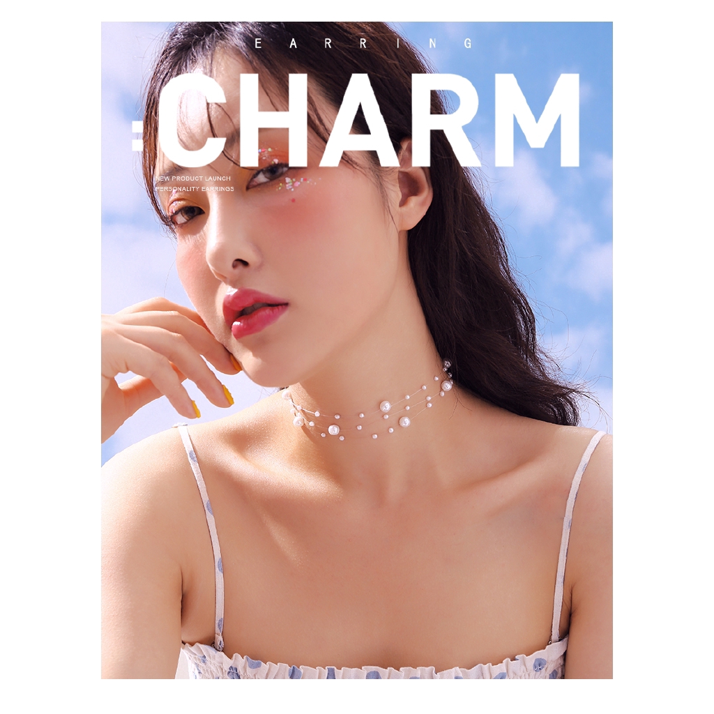 Vòng cổ choker đính hạt giả ngọc trai phong cách Hàn Quốc thời trang xinh xắn cho nữ