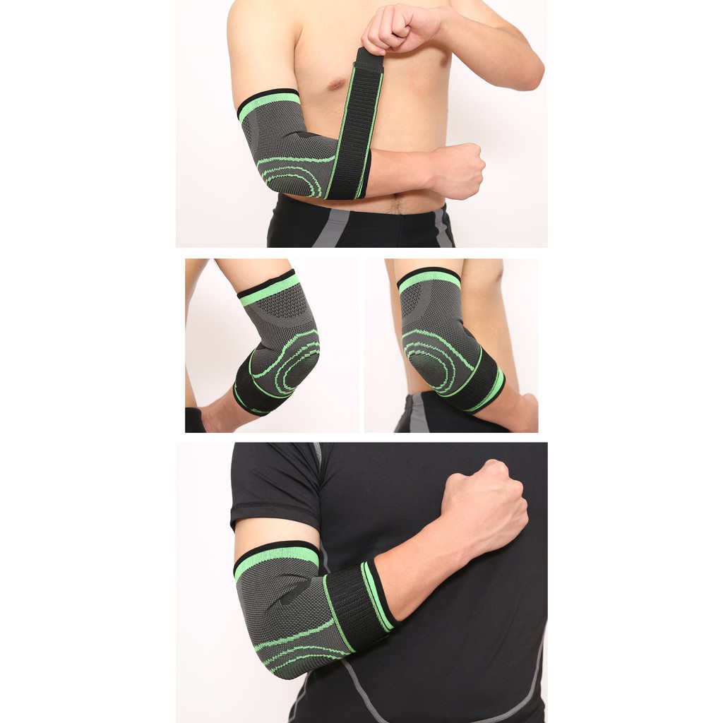 Đổ sỉ - AOLIKES AL 7548 (1 chiếc) Bó ống khuỷu tay có cuốn, co giãn thoáng khí chống trượt chuyên gym