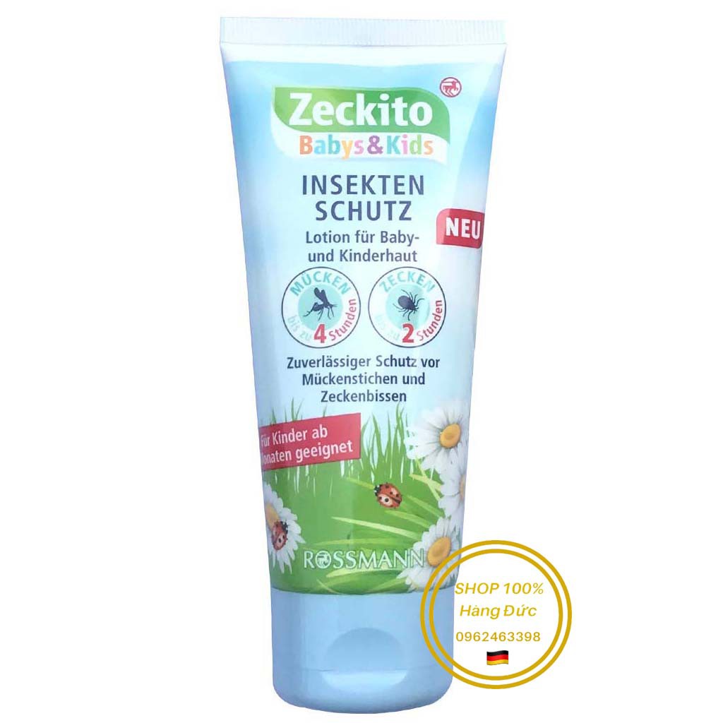 Date 08/2024 - Lotion kem bôi Zeckito baby kinds chống muỗi đốt, côn trùng cắn - Hàng Đức 100%