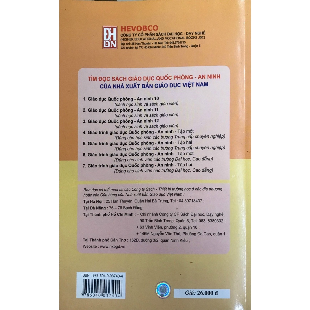 Sách - Combo Giáo Trình Giáo Dục Quốc Phòng - An Ninh Tập 1 + Tập 2