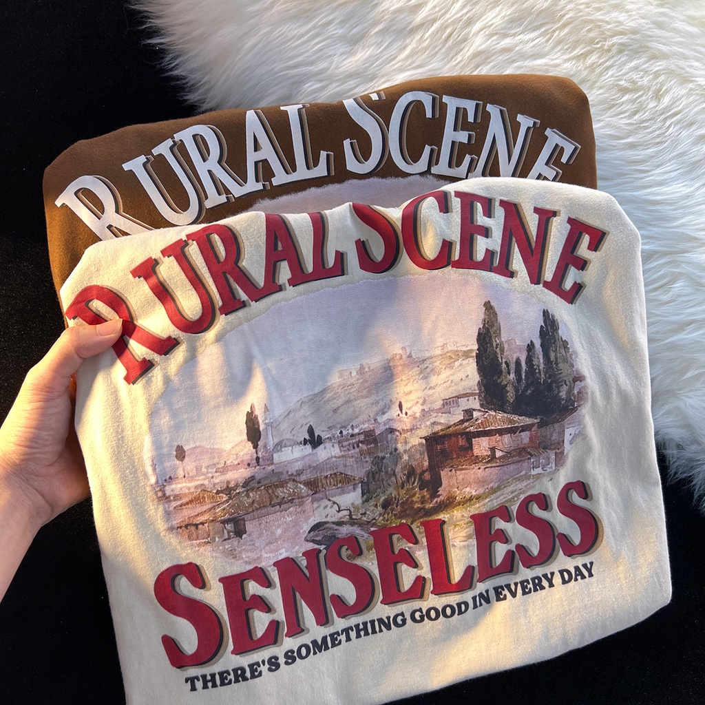 NRVP Áo Thun Nữ Ngắn Tay In Chữ Phong Cách Hàn Quốc