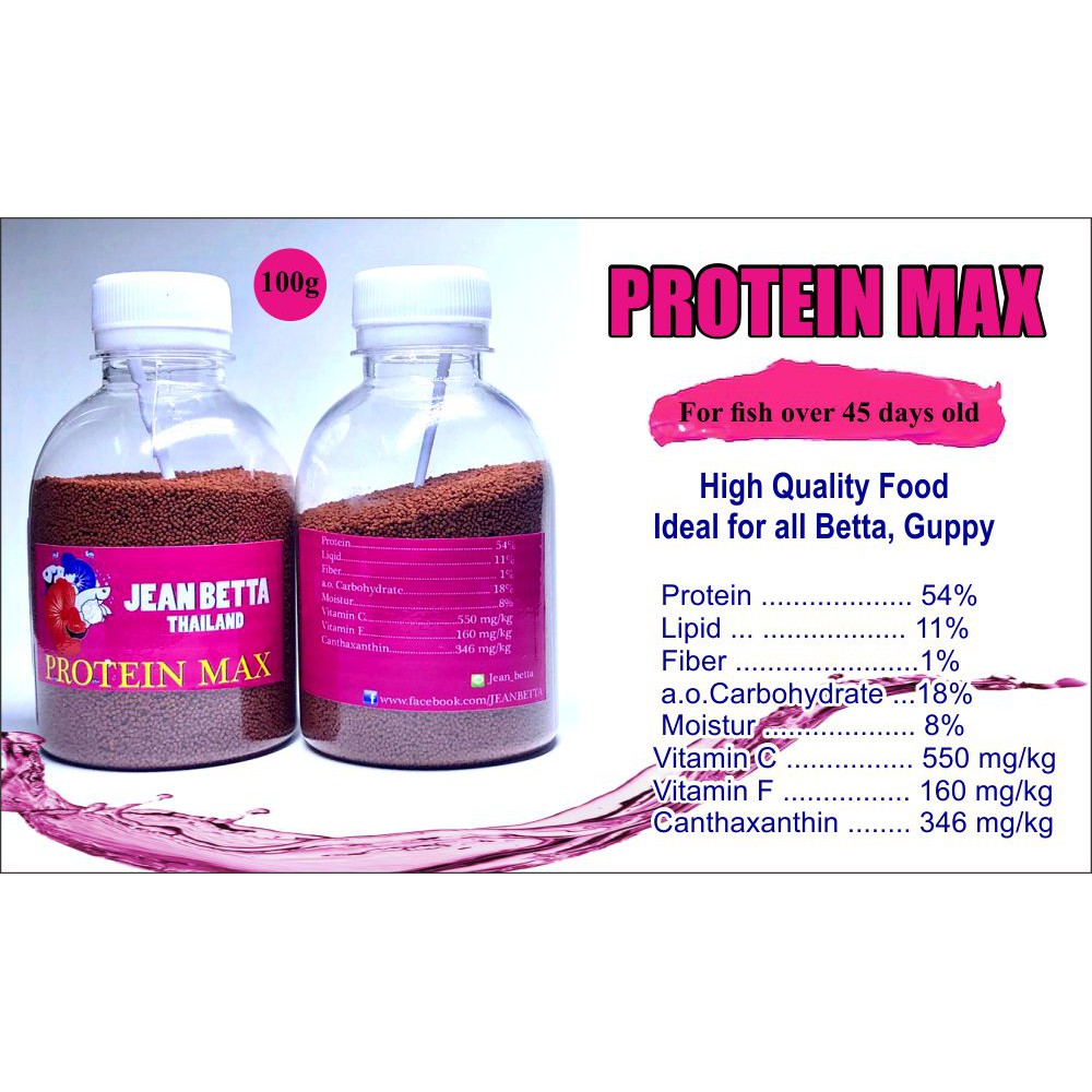 [NHẬP KHẨU THÁI LAN] THỨC ĂN CAO CẤP CÁ BETTA, GUPPY - PROTEIN MAX 100g