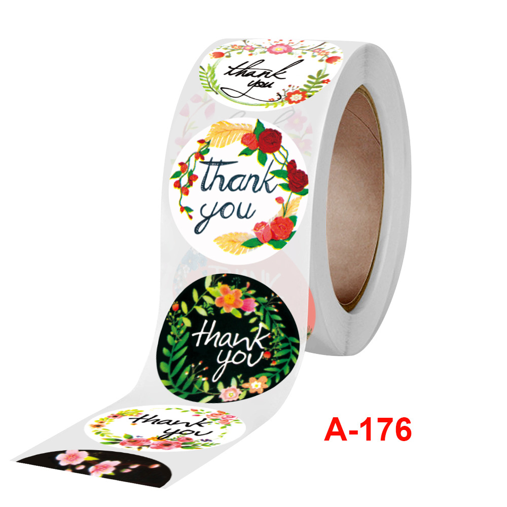 Cuộn 500 Hình Dán Chữ Thank You Dùng Để Trang Trí