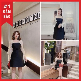 Đầm dự tiệc tay cột nơ siêu yêu đủ size 30 đến 72kg - 75940