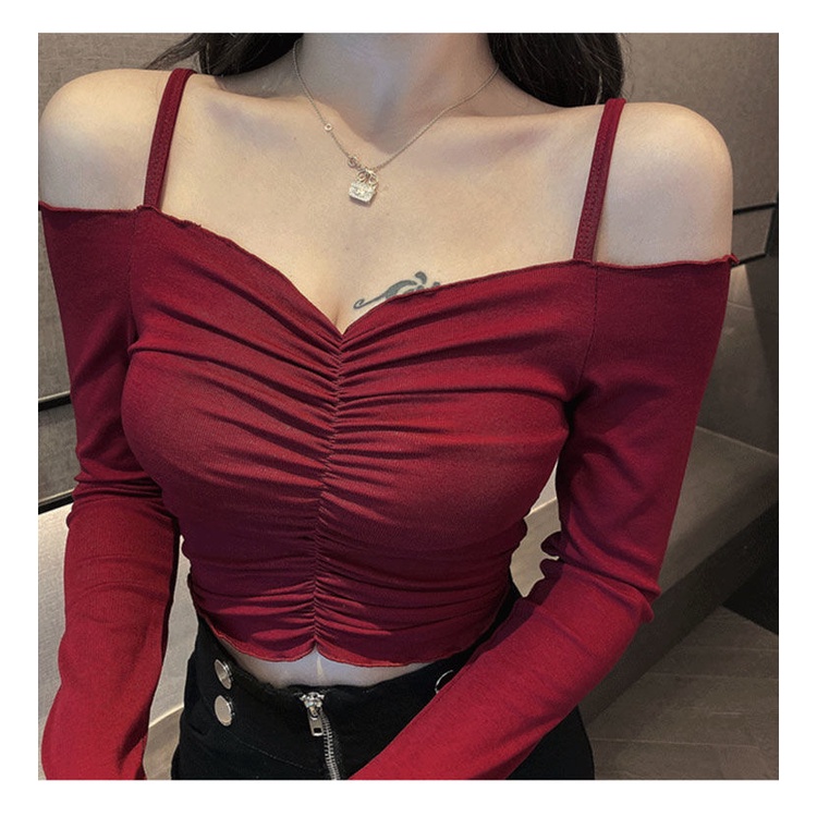 Áo Thun COZOK Tay Dài Trễ Vai Form Ôm Kiểu Dáng Quyến Rũ