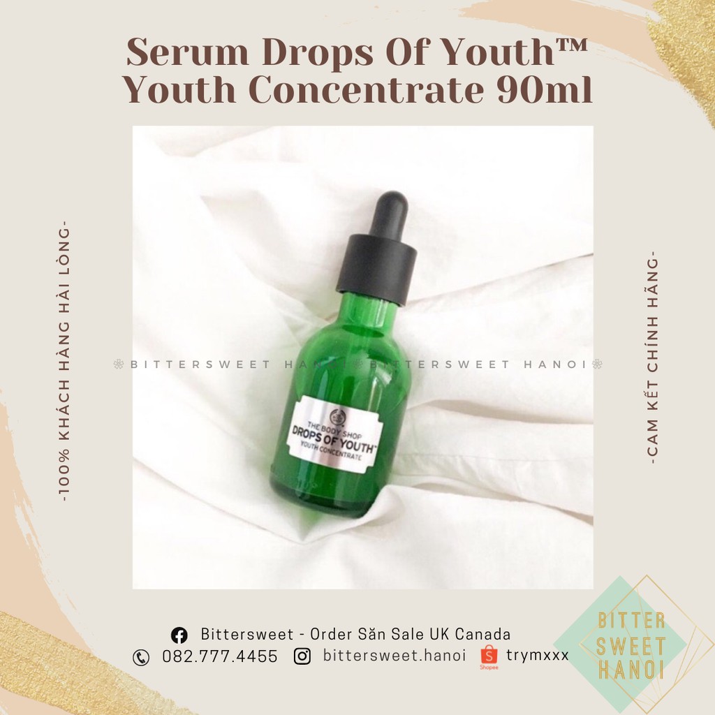 Serum dưỡng da chống lão hoá Drops of Youth™ Youth Concentrate THE BODY SHOP 30ml | 50ml | 7ml (full size/ mini size)