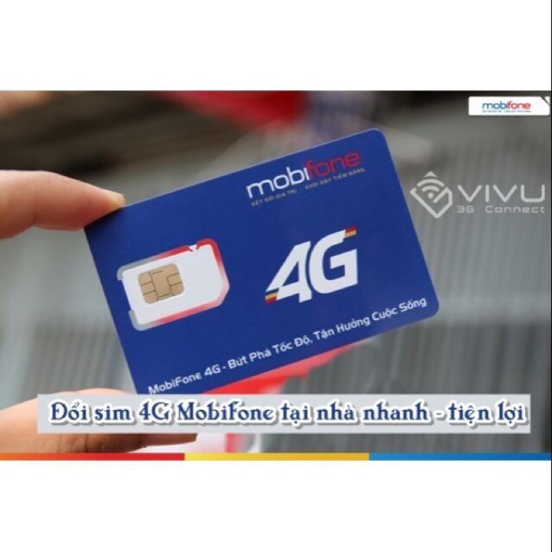 Sim trắng phôi 4G mobifone tương thích IOS14 dành cho khách hàng tự làm ở nhà