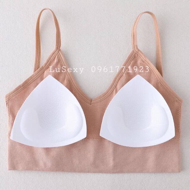 Áo Bra cotton khoét lưng sâu siêu đẹp chữ U màu da, màu đen, màu trắng áo tập gym dáng croptop Bralette